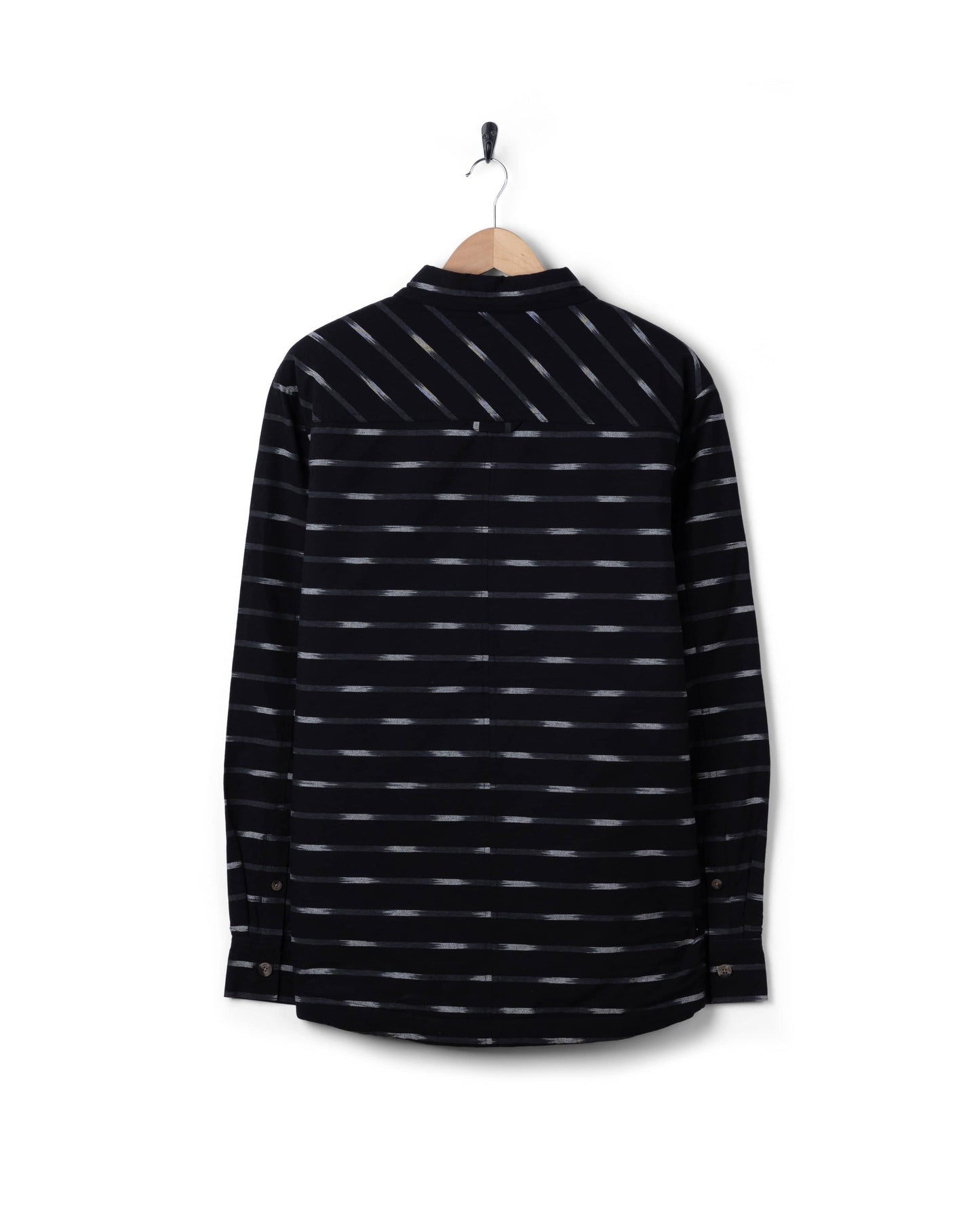 Ammar Mens Sherpa Lined Shirt in Grey Stripe