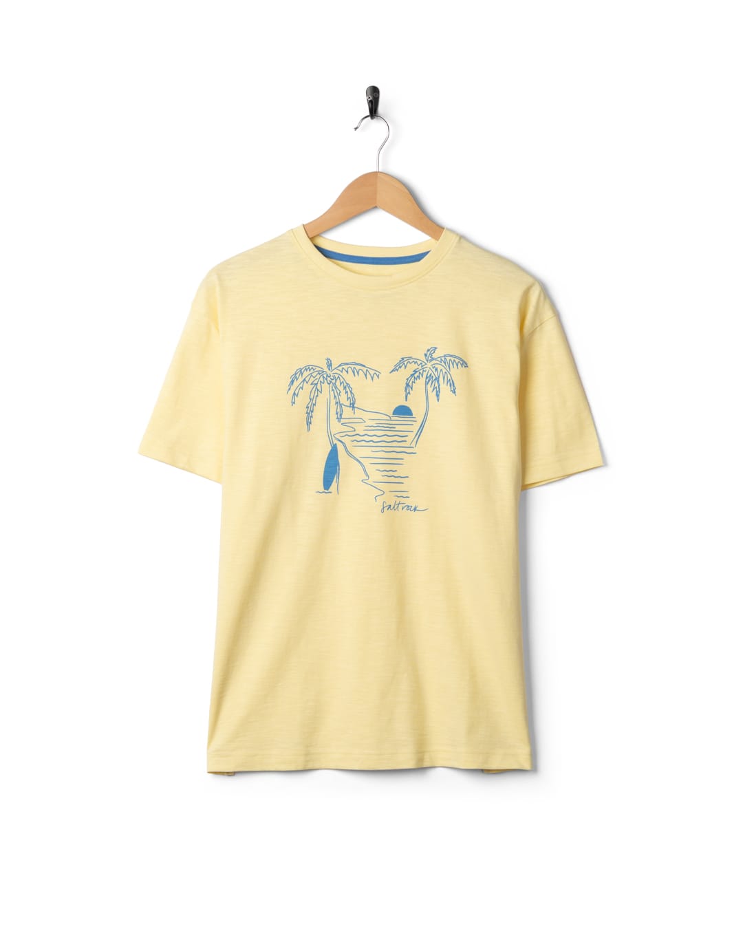 Saltwater Womens Short Sleeve T-Shirt in Light Yellow