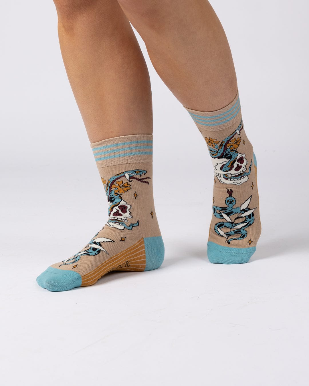 Yesterday's Youth Socks in Beige