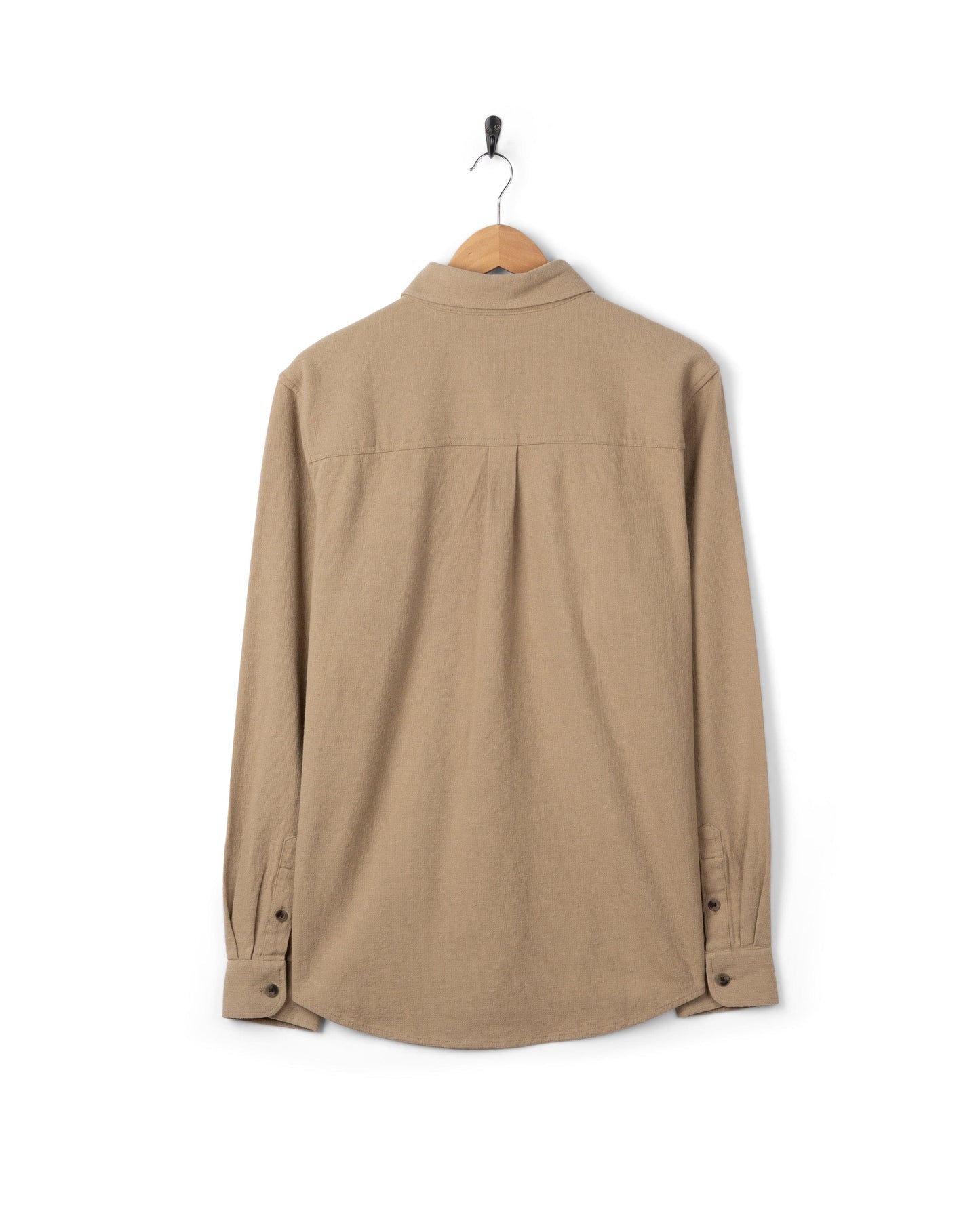 Penare 2 Mens Long Sleeve Shirt in Beige