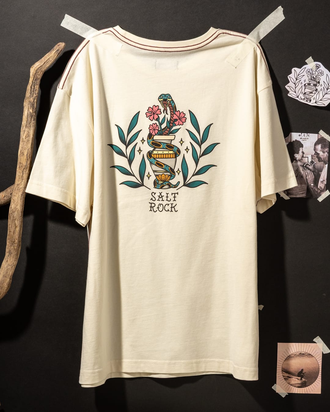 Yesterday's Youth Womens Oversized Short Sleeve T-Shirt in Cream