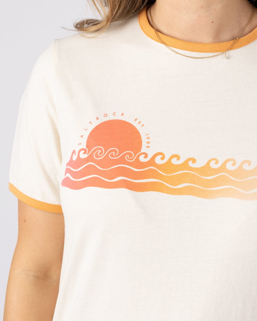 Golden Hour Womens Short Sleeve T-Shirt in Cream