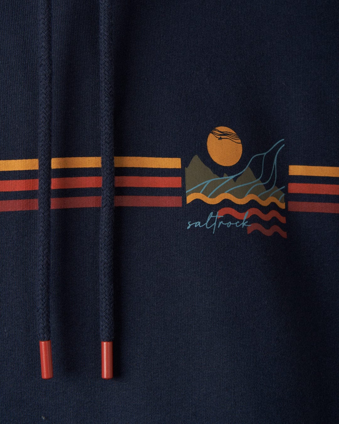 Winter Stripe Womens Recycled Pop Hoodie in Blue