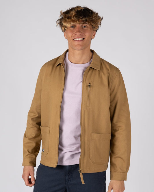 Wyatt Origins Mens Casual Jacket in Brown
