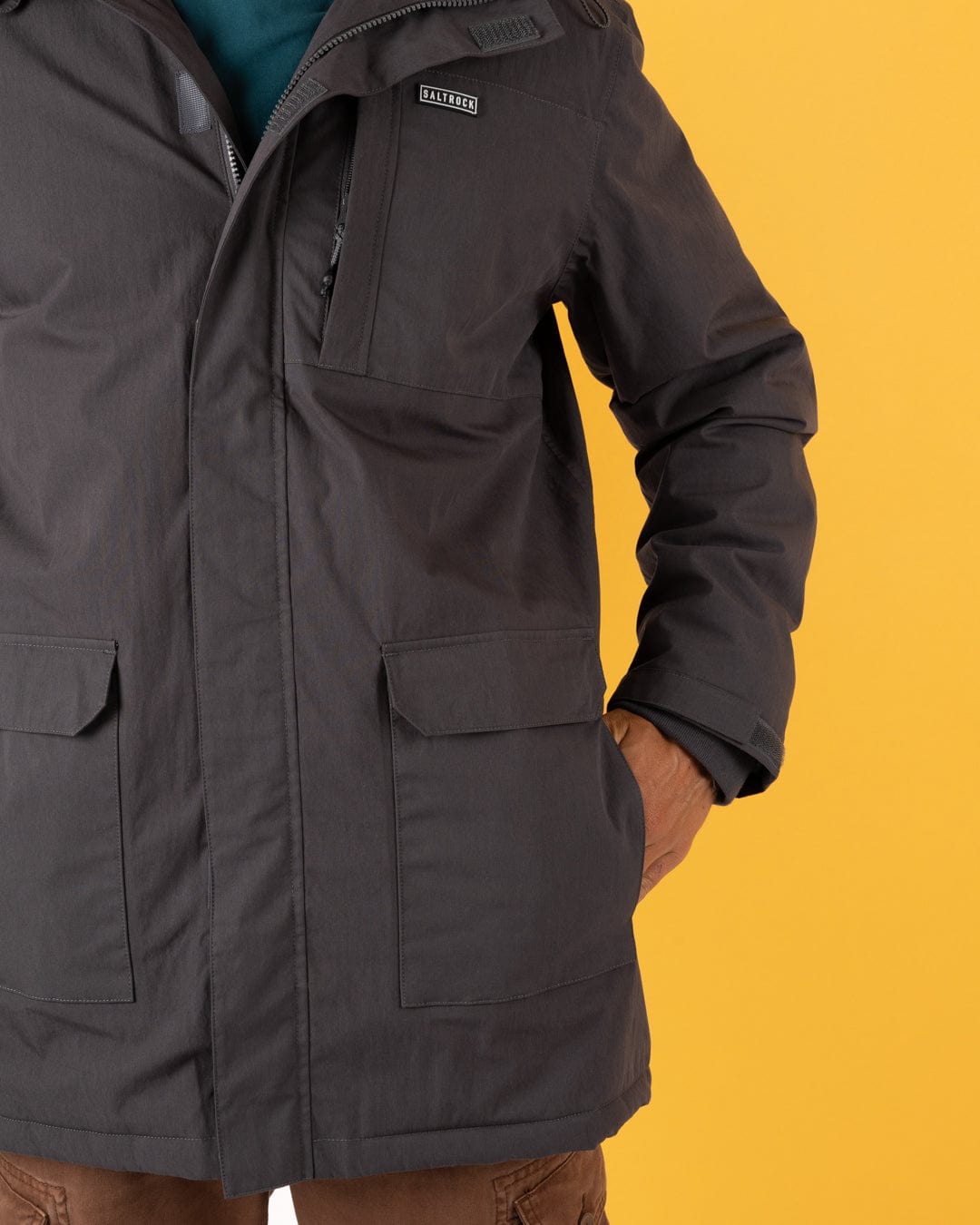 Linden - Mens Water Resistant Coat - Dark Grey