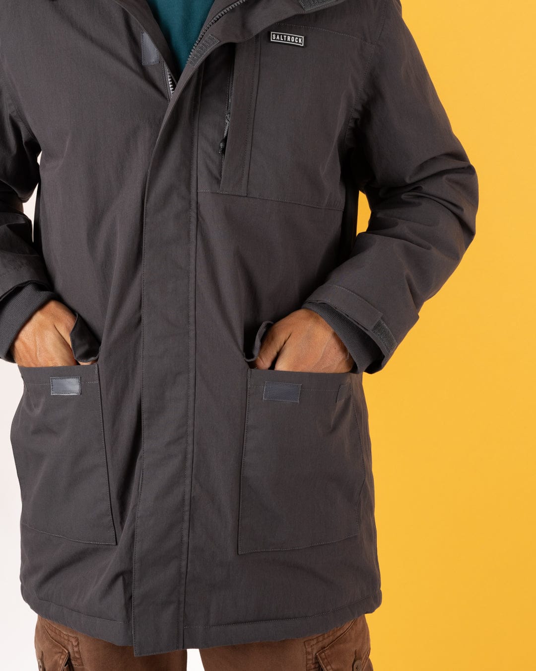 Linden - Mens Water Resistant Coat - Dark Grey