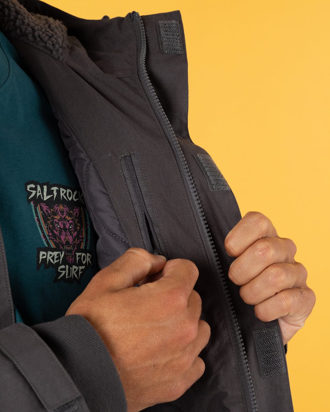 Linden - Mens Water Resistant Coat - Dark Grey