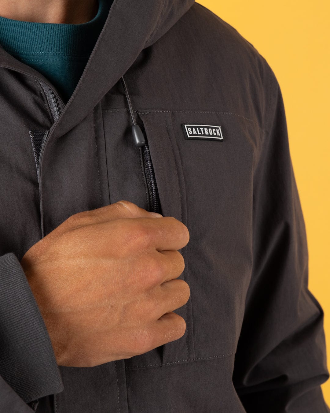 Linden - Mens Water Resistant Coat - Dark Grey