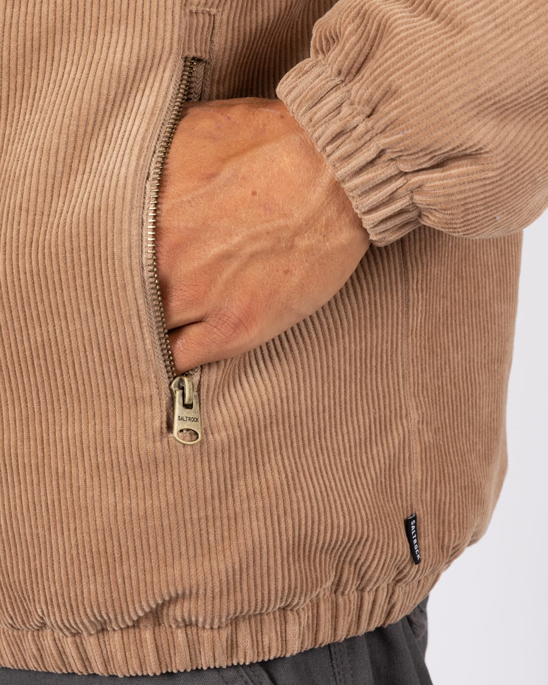 Rogue Mens Padded Cord Jacket in Brown