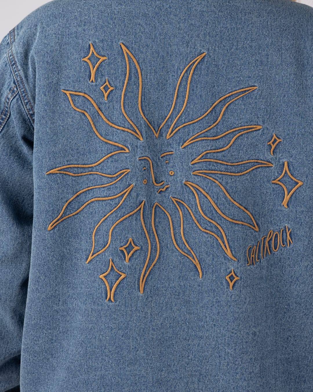 Naya Womens Borg Lined Denim Jacket in Blue