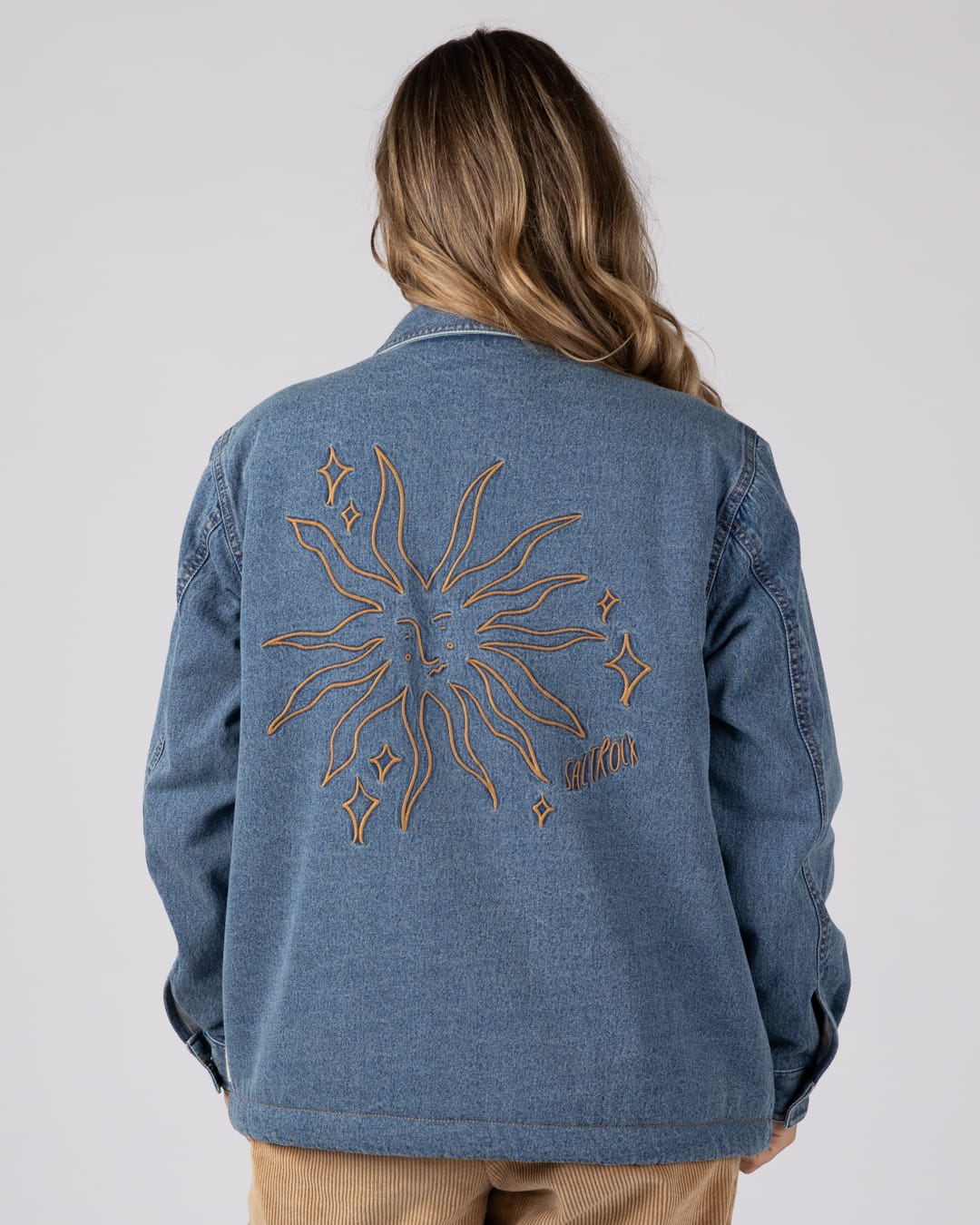 Naya Womens Borg Lined Denim Jacket in Blue