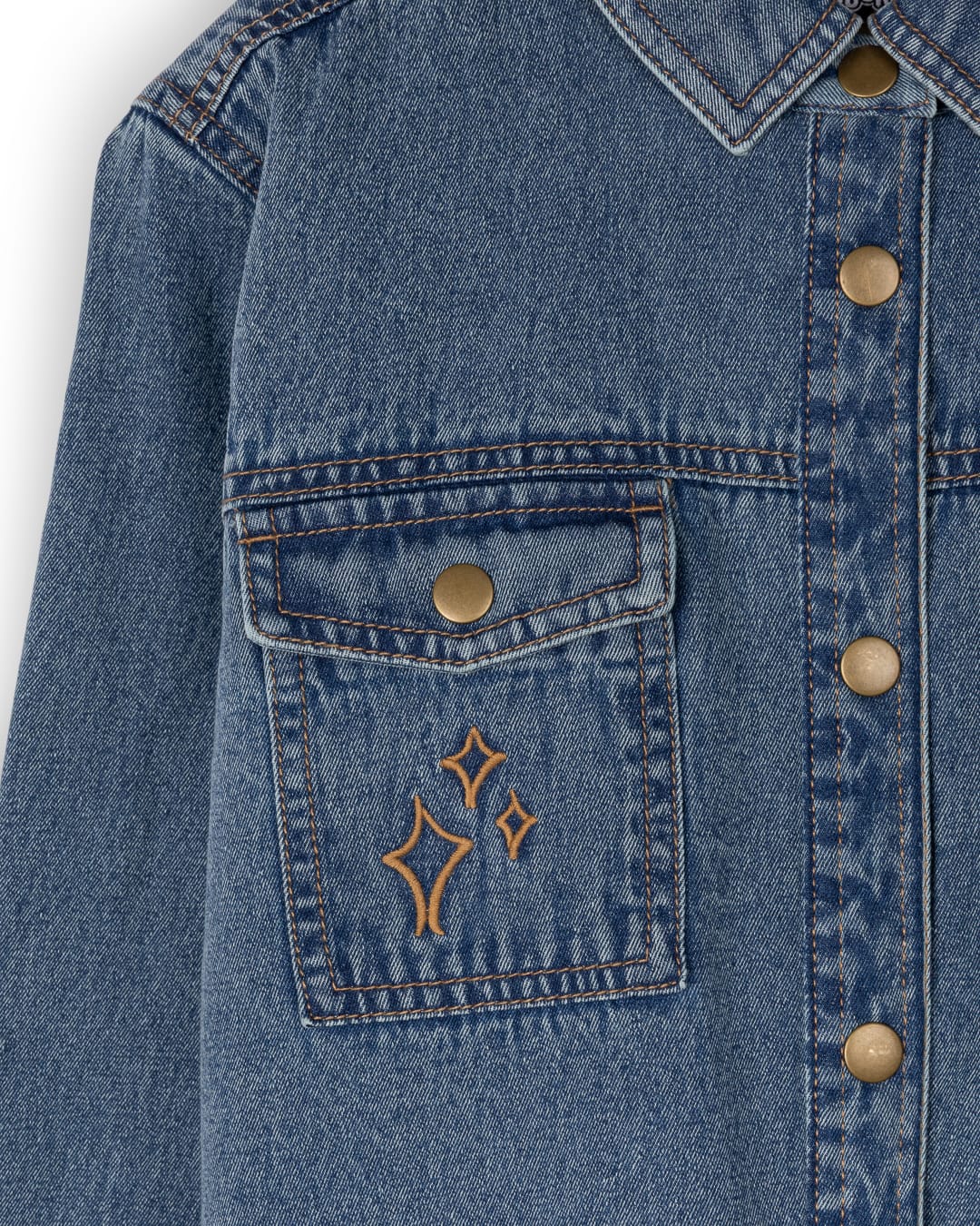 Naya Kids Long Sleeve Shirt in Borg Lined In Blue