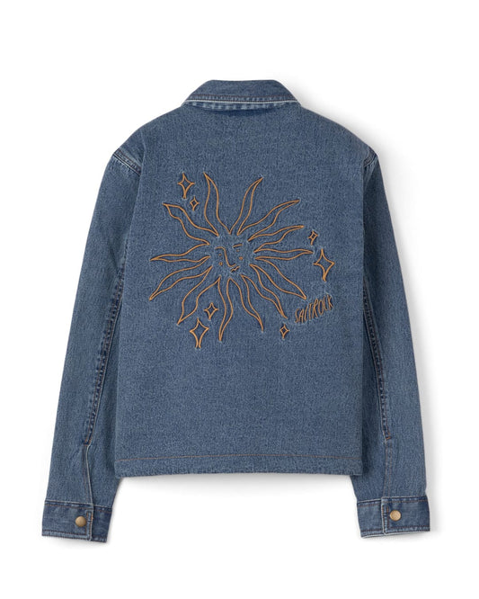 Naya Kids Long Sleeve Shirt in Borg Lined In Blue