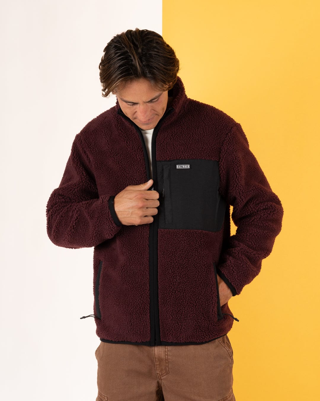 Wye 2 - Mens Sherpa Fleece - Purple