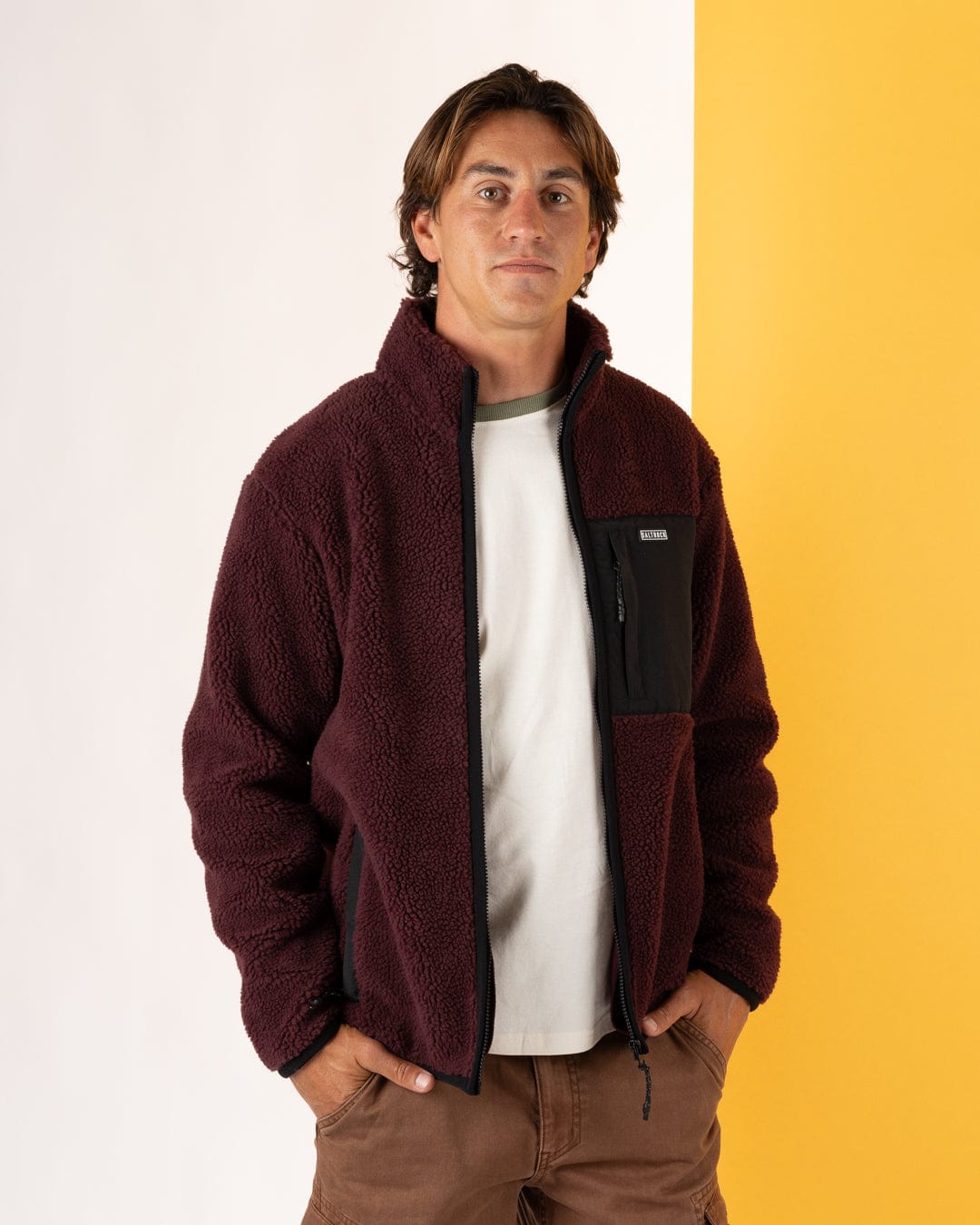 Wye 2 - Mens Sherpa Fleece - Purple