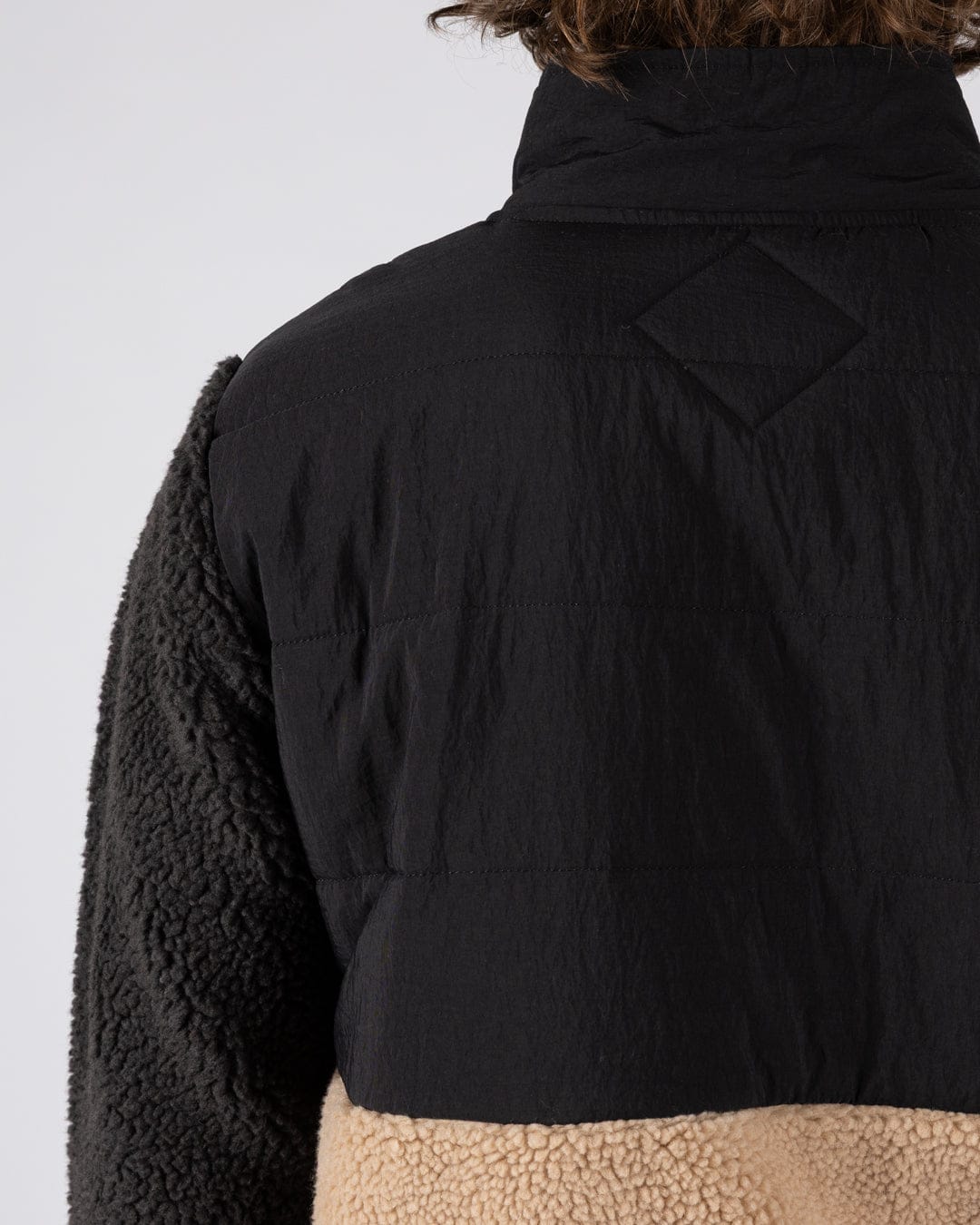 Rafe - Mens Zip Fleece - Black/Beige