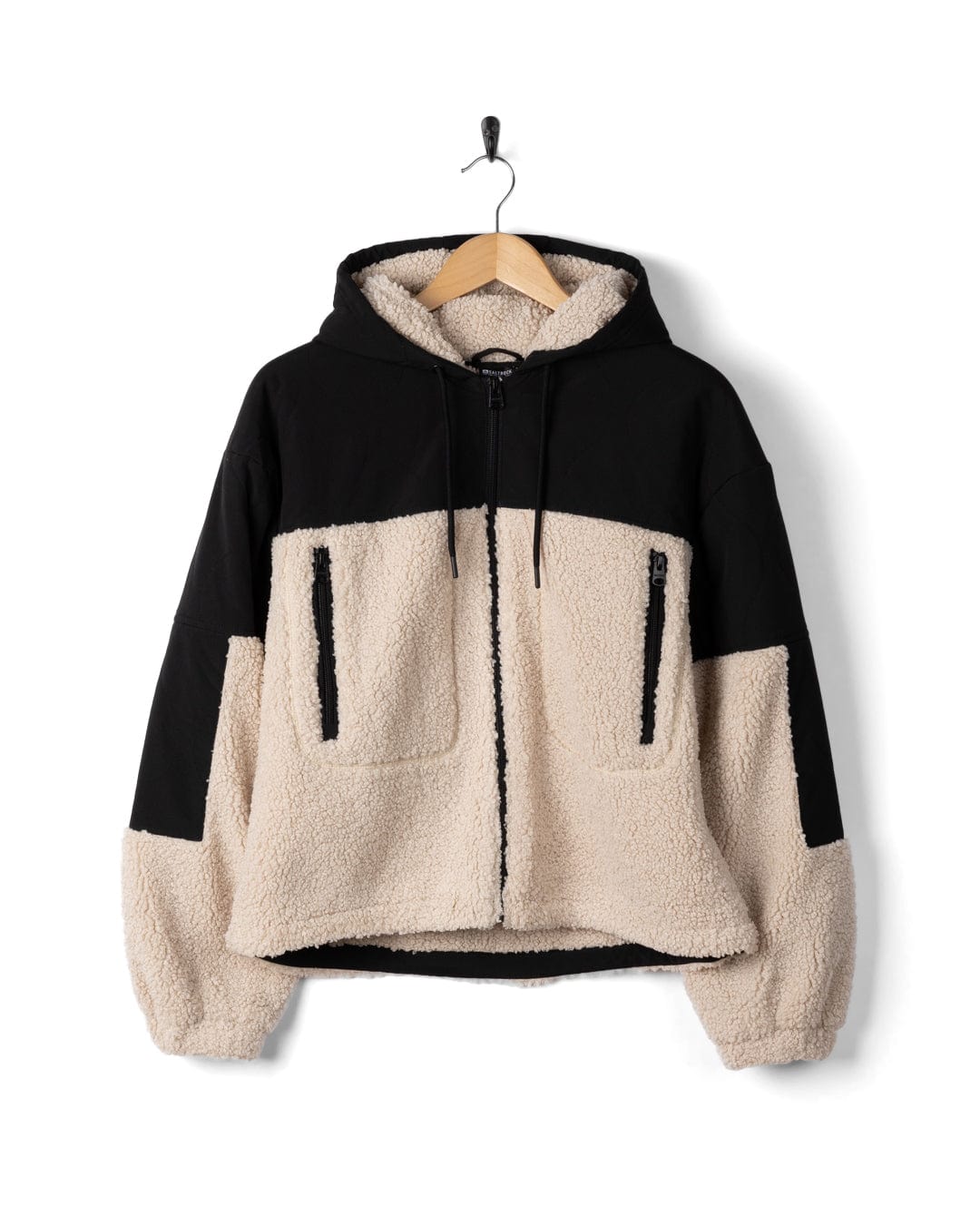 Dillon - Womens Panelled Fleece - Black/Cream