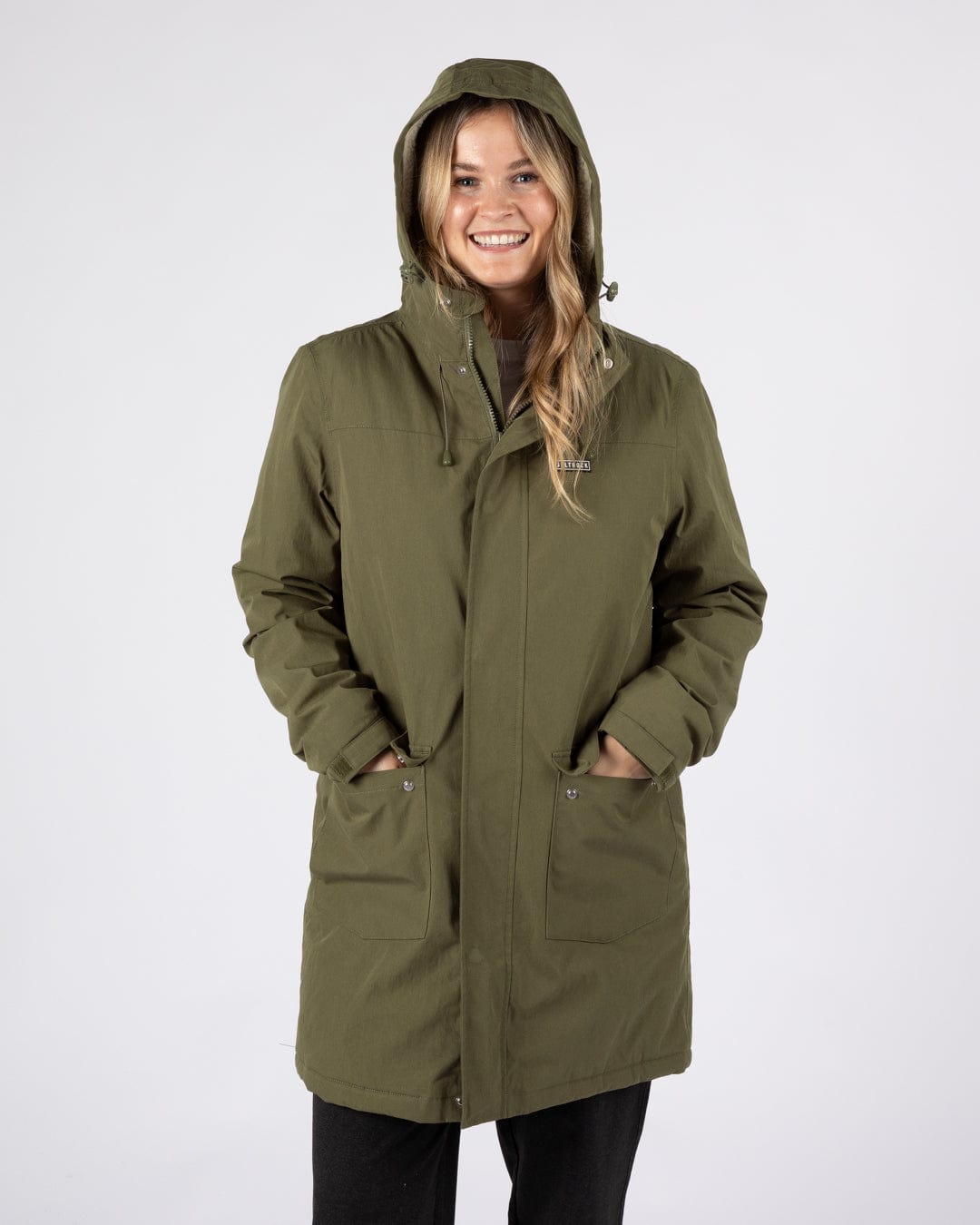 Linden - Womens Water Resistant Coat - Dark Green
