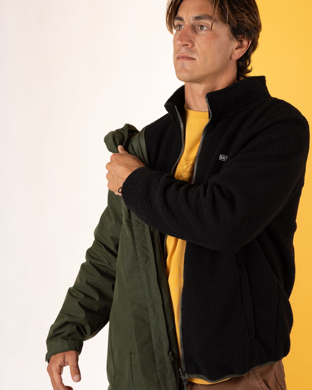 Verses - Mens Water Resistant 3 in 1 Jacket - Green