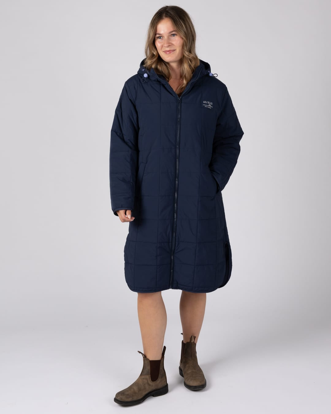 Montana Womens Long Water Resistant In Dress Blue