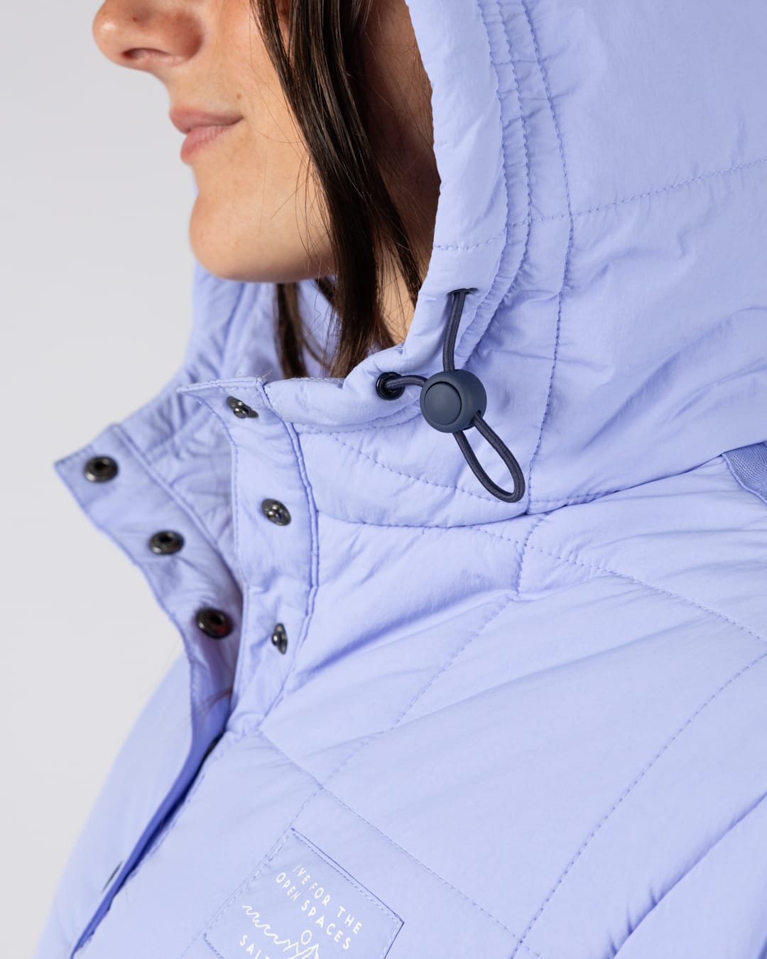 Montana Womens Pop Water Resistant Jacket In Light Blue