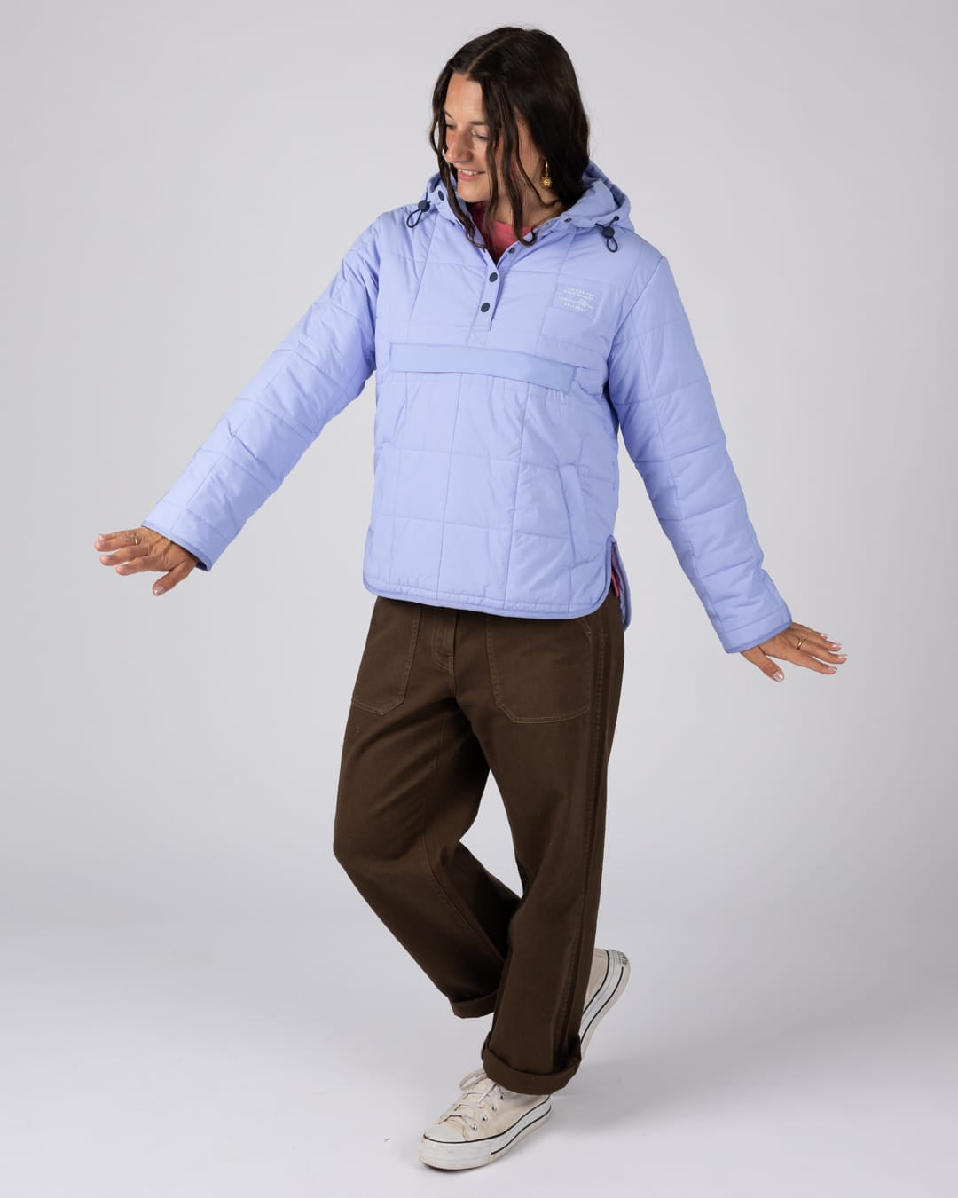 Montana Womens Pop Water Resistant Jacket In Light Blue