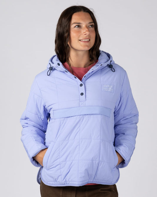 Montana Womens Pop Water Resistant Jacket In Light Blue