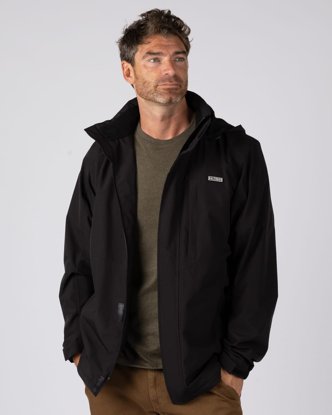 Whistler II Mens Waterproof Hooded Jacket in Black