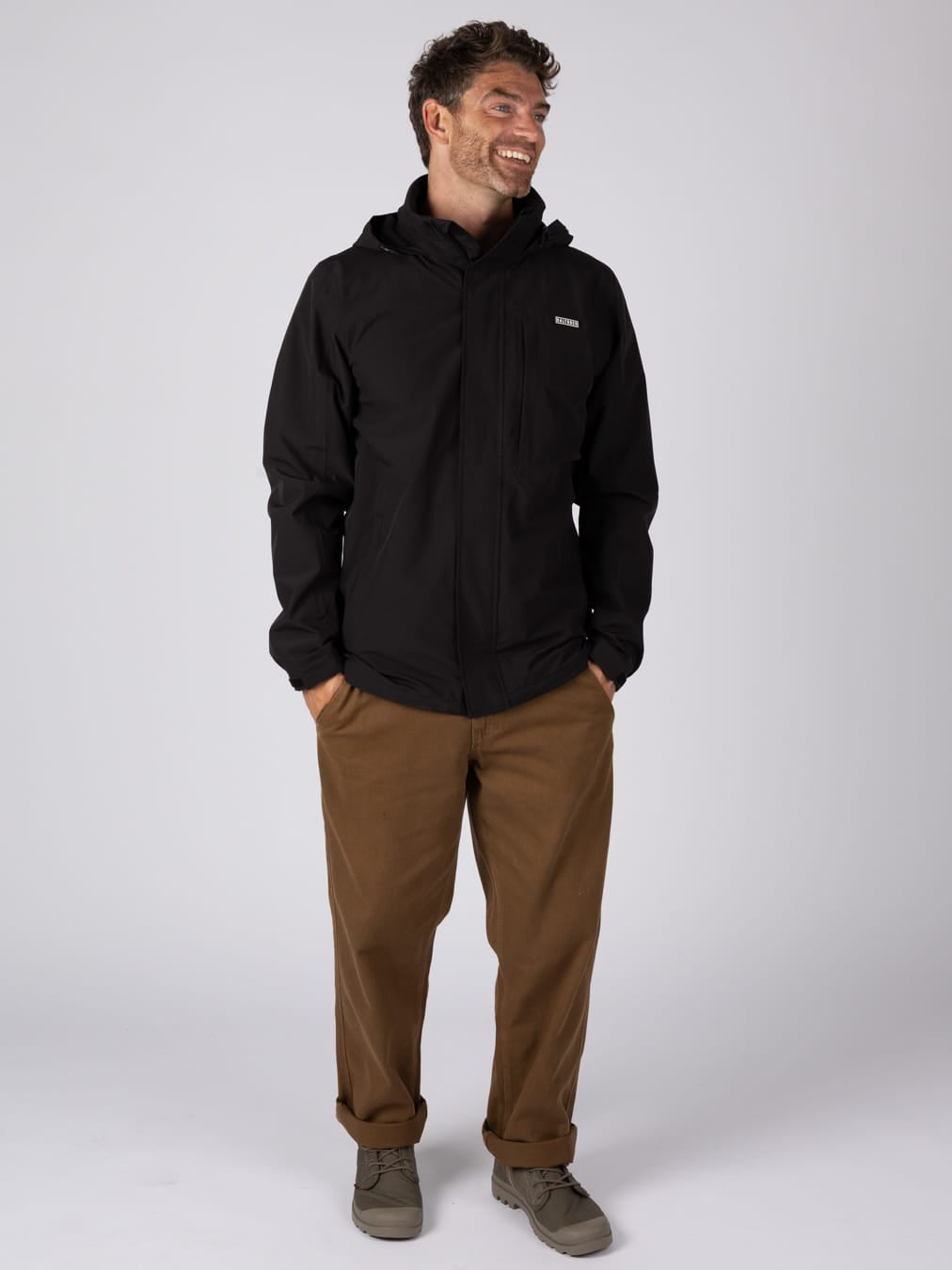 Whistler II Mens Waterproof Hooded Jacket in Black