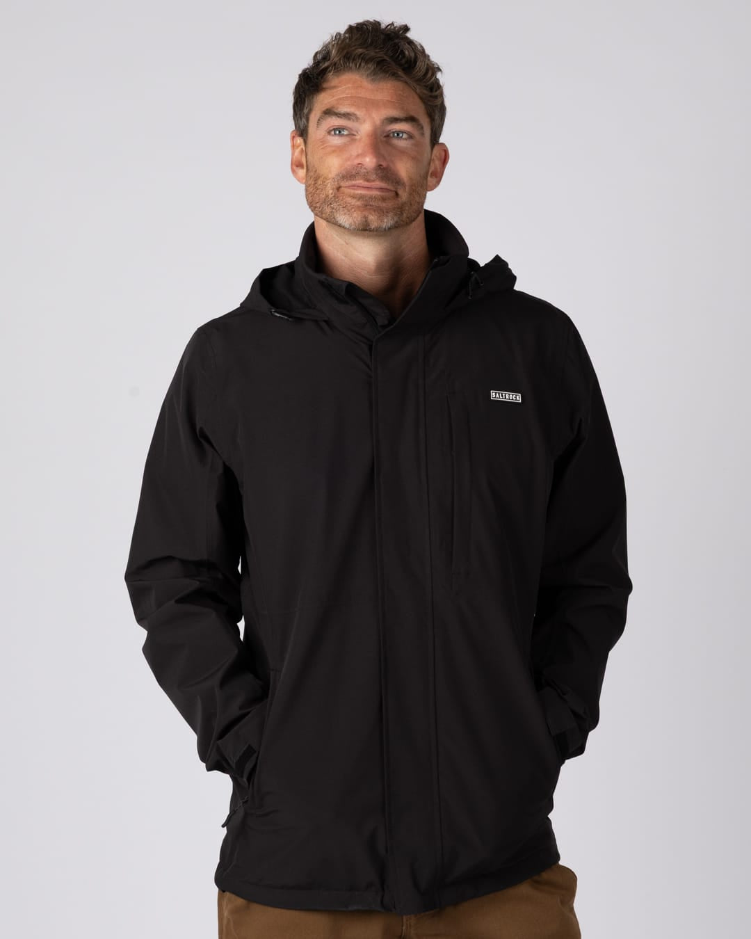 Whistler II Mens Waterproof Hooded Jacket in Black