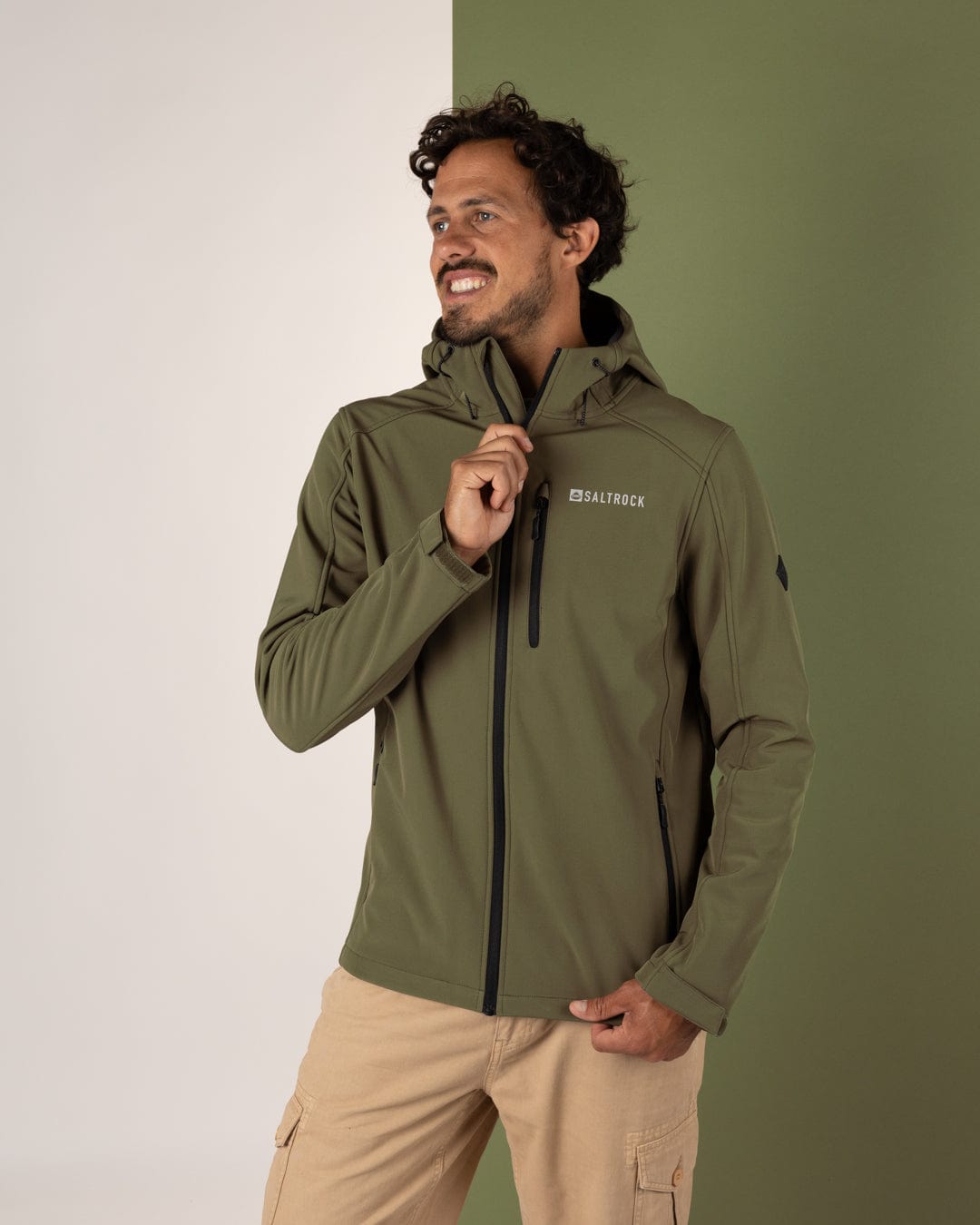 Munros II - Mens Water Resistant Softshell Jacket - Green