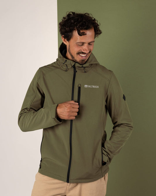 Munros II - Mens Water Resistant Softshell Jacket - Green