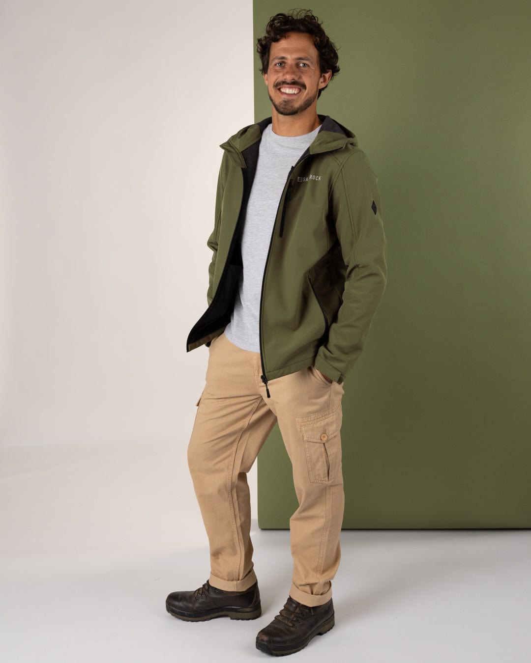 Munros II - Mens Water Resistant Softshell Jacket - Green