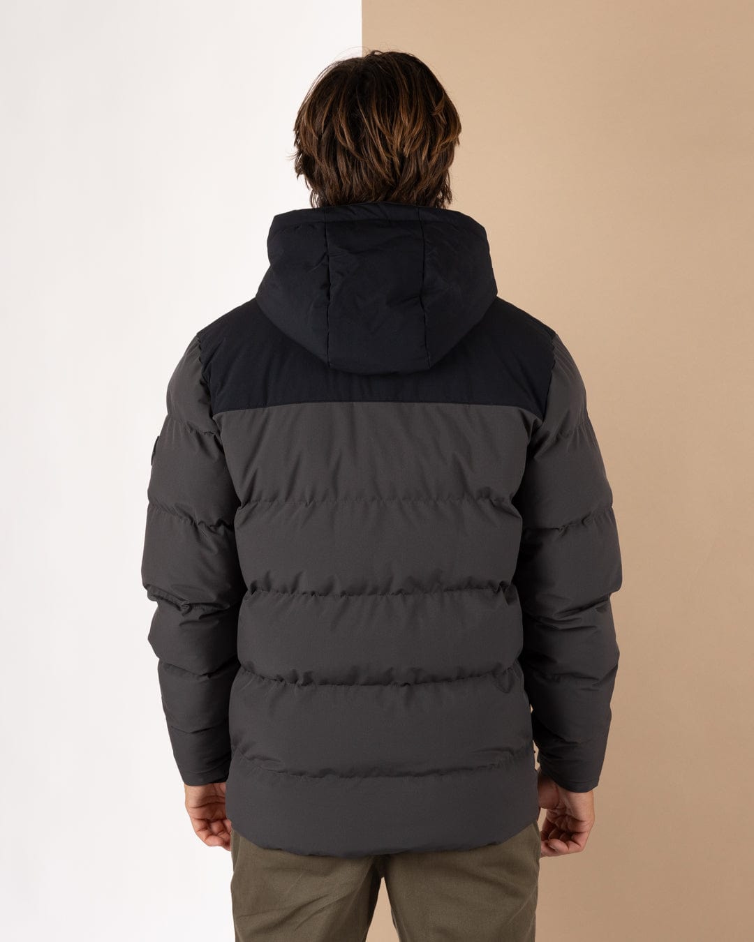 Dune - Mens Water Resistant Padded Jacket - Black/Grey