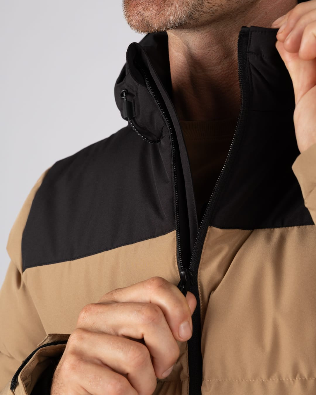 Dune Mens Water Resistant Padded Jacket in Brown
