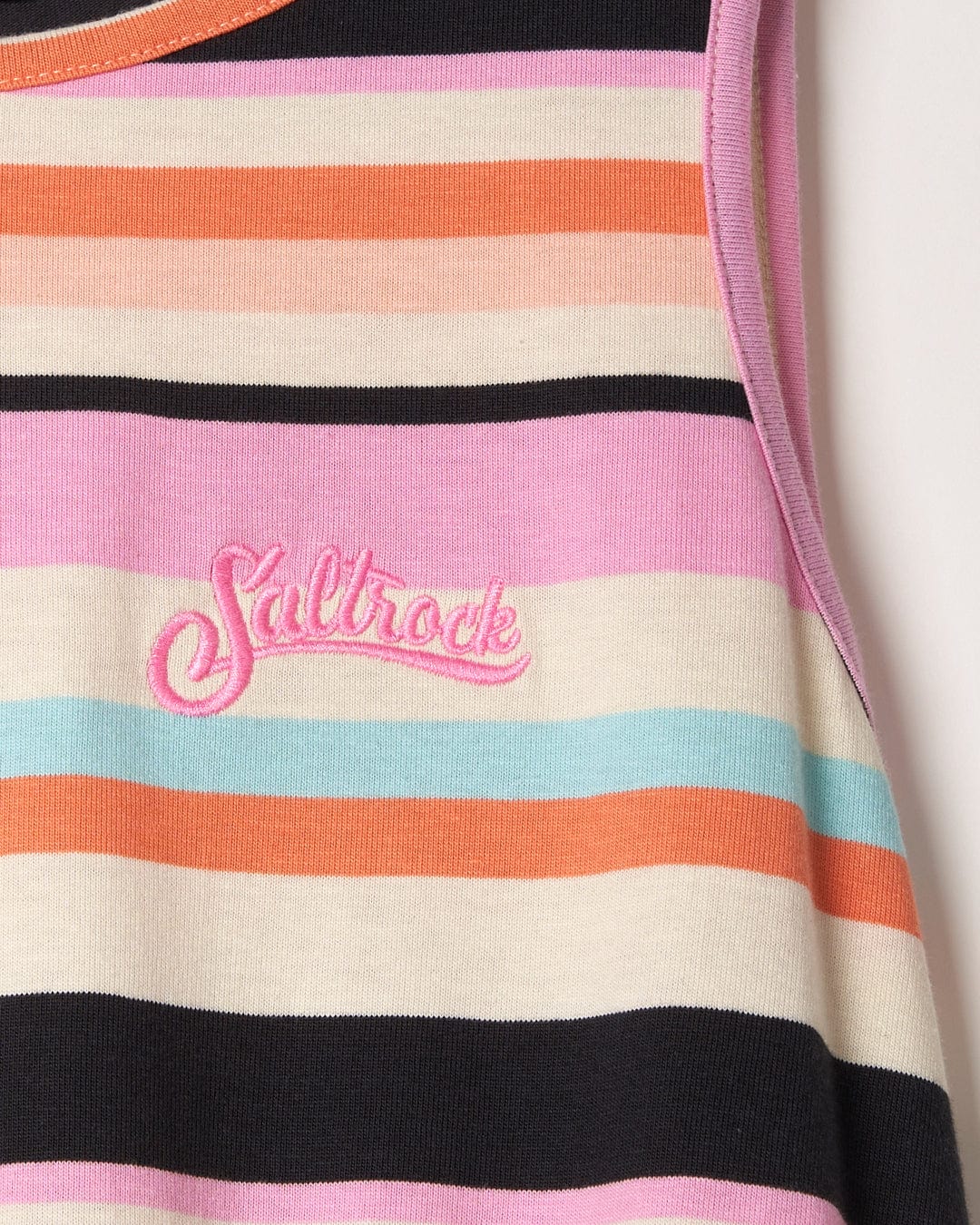 A close up of a striped Saltrock Juno Bauhaus - Womens Stripe Dress - Multi blanket.