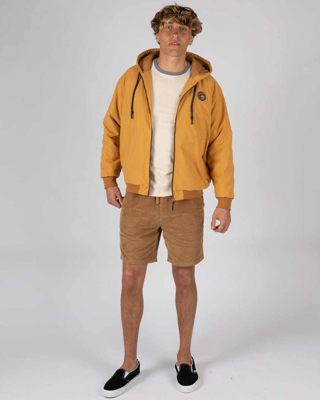 Jace - Mens Casual Bomber Jacket - Yellow