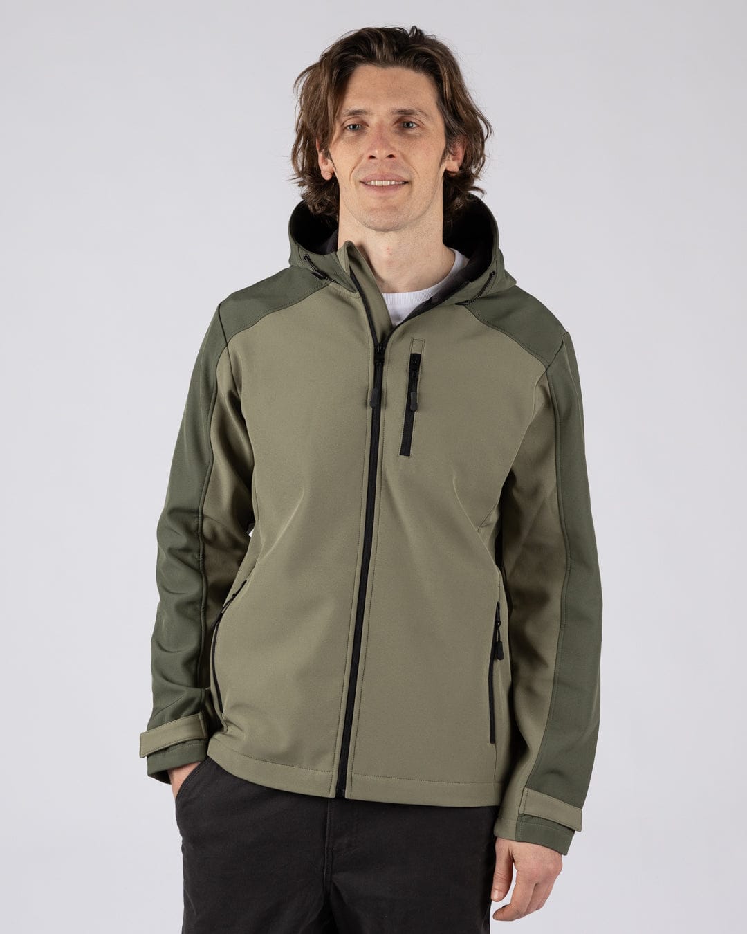Munry - Mens Water Resistant Softshell Jacket - Dark Green