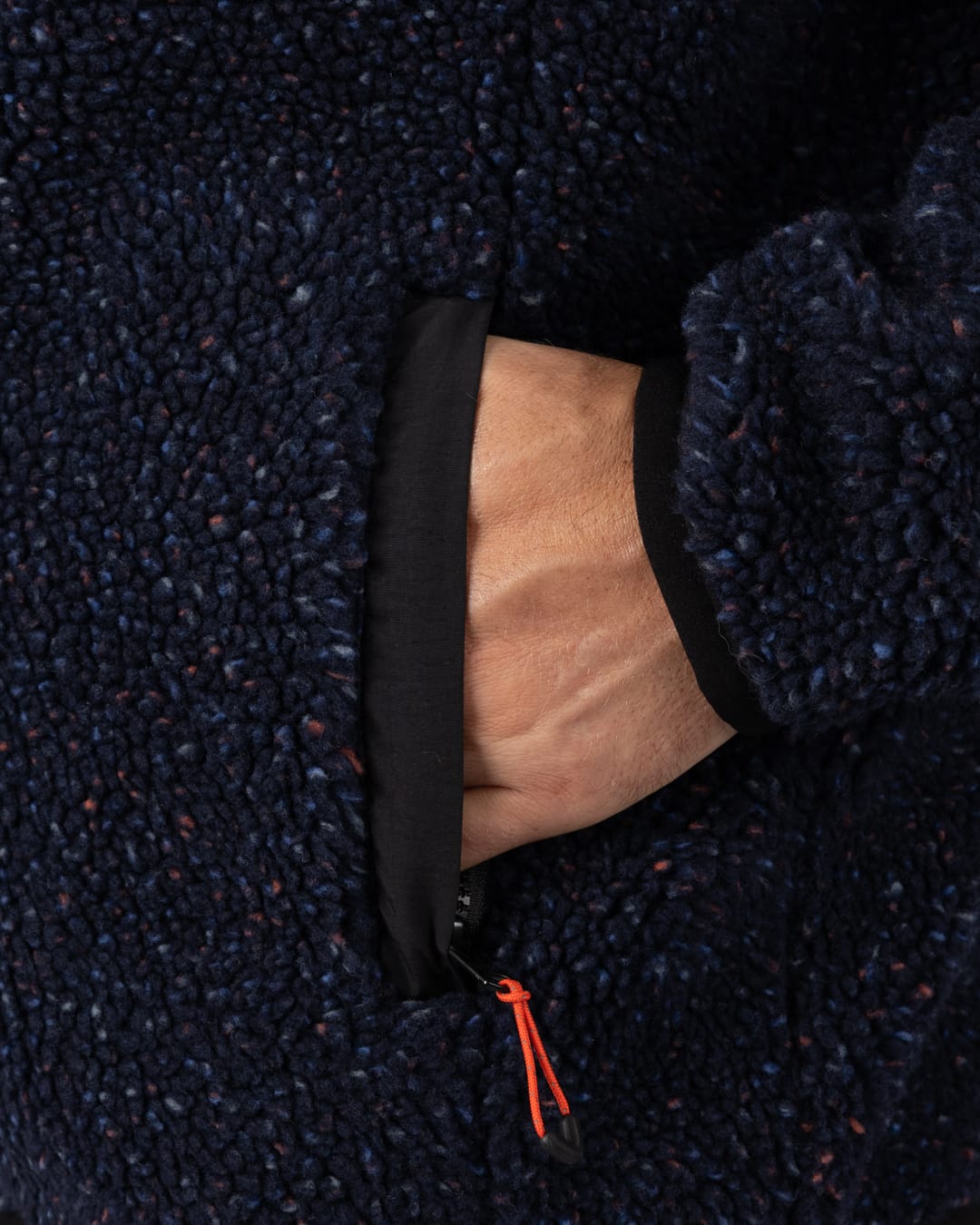 Wye Nep Mens Zip Fleece in Blue