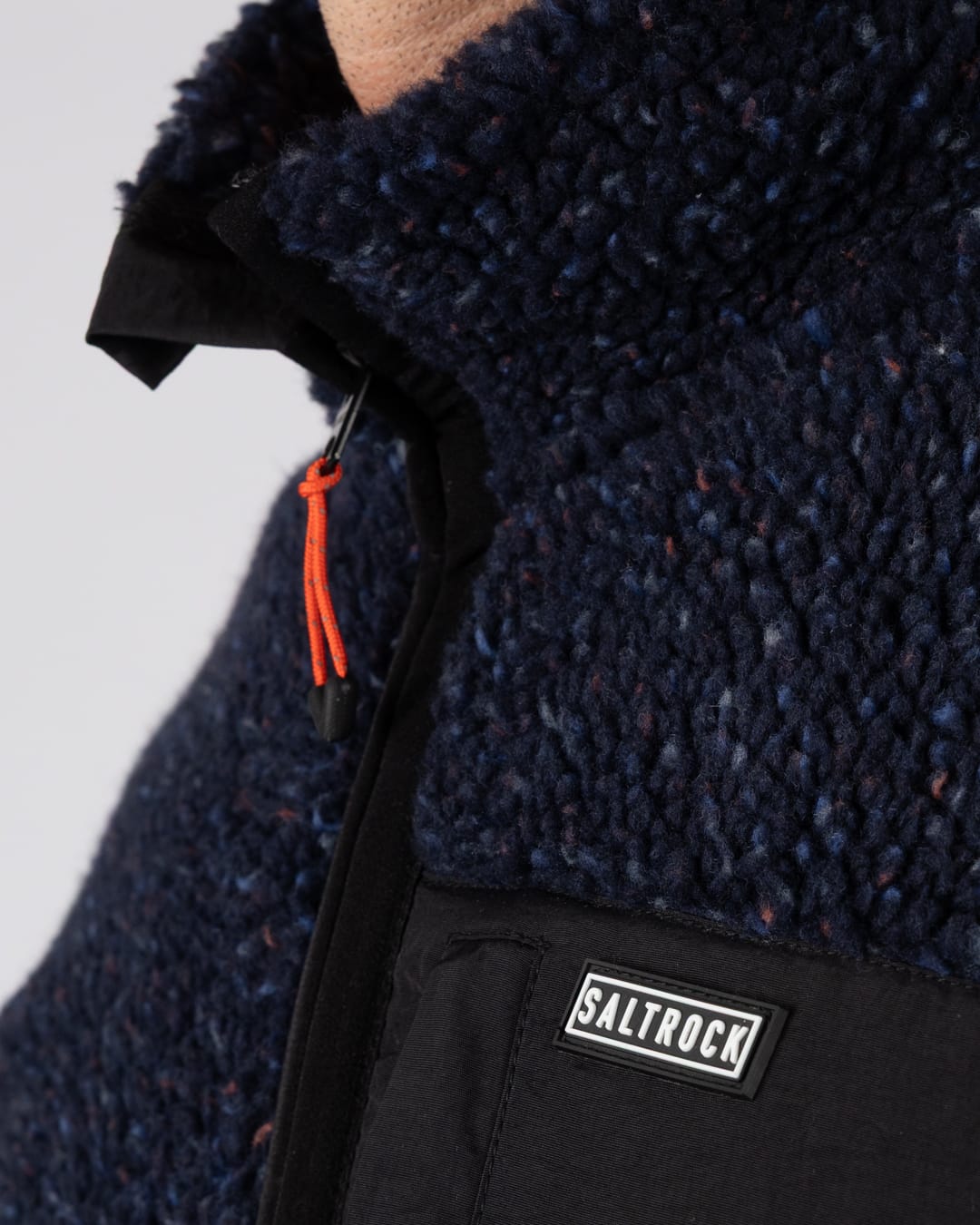 Wye Nep Mens Zip Fleece in Blue