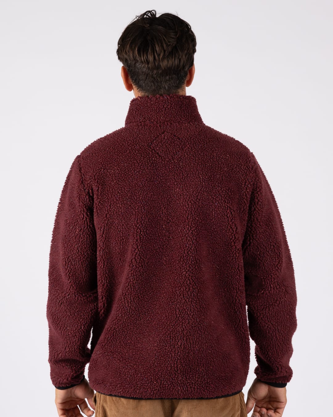 Wye Nep Mens Zip Fleece in Red