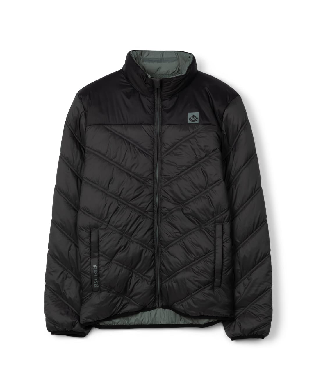Racer Mens Water Resistant Padded Jacket in Black
