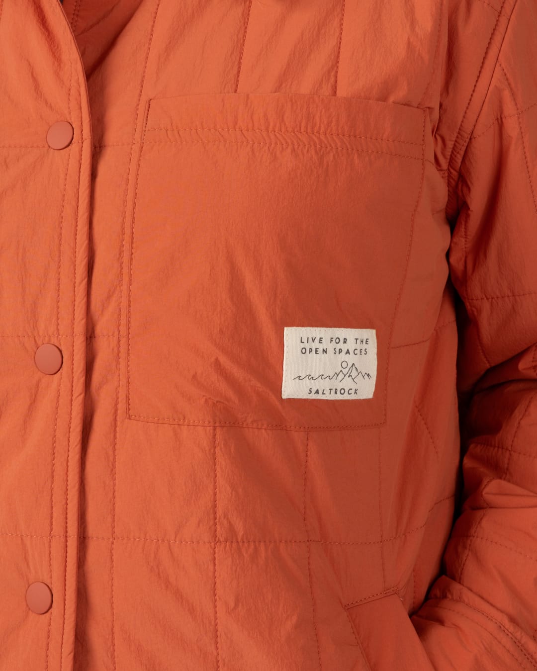 Dione Womens Quilted Water Resistant Jacket in Orange