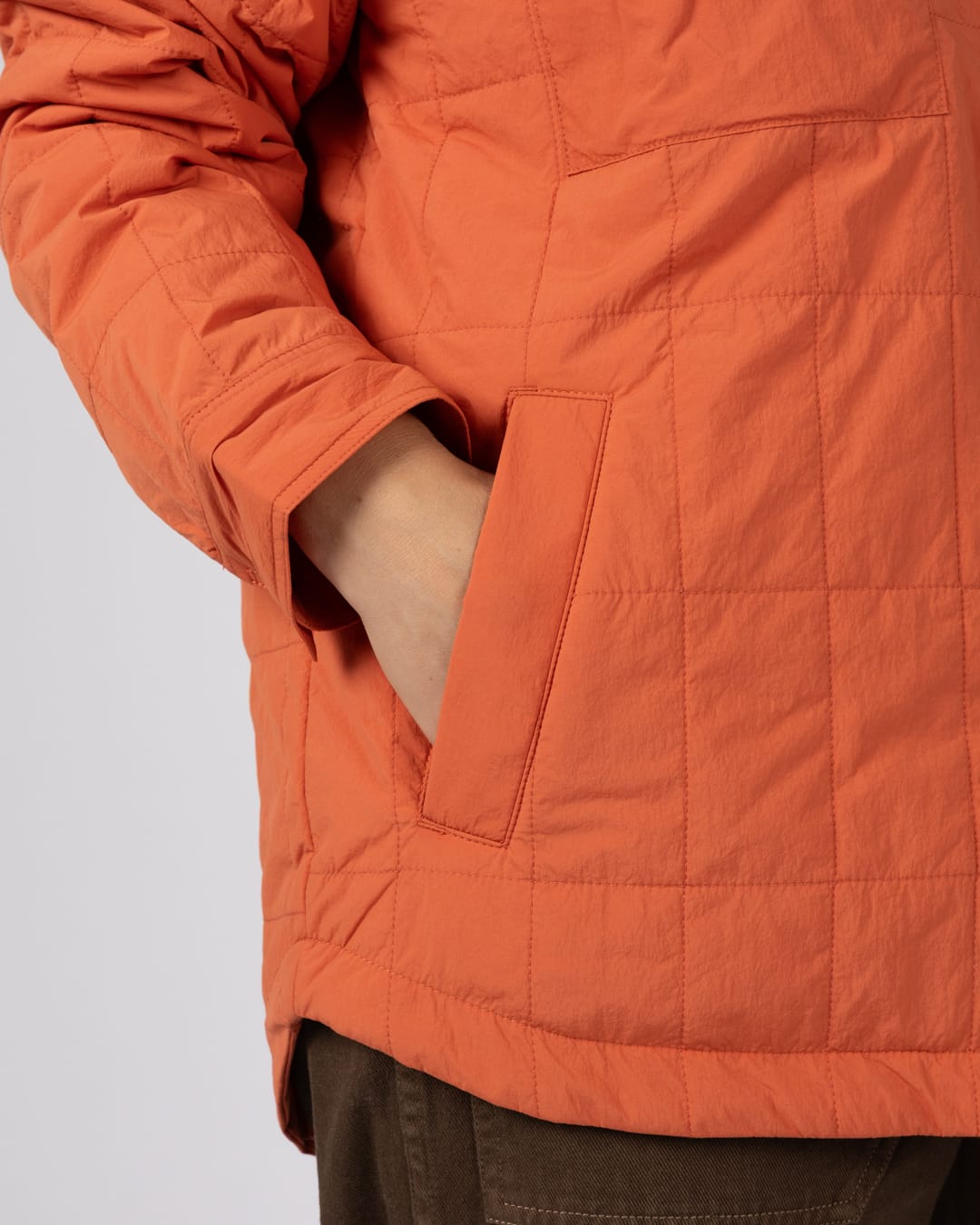 Dione Womens Quilted Water Resistant Jacket in Orange