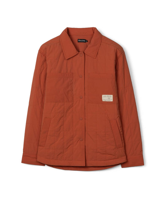 Dione Womens Quilted Water Resistant Jacket in Orange