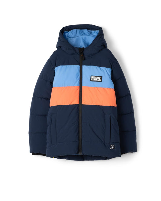 Craze Kids Water Resistant Puffer Jacket in Blue