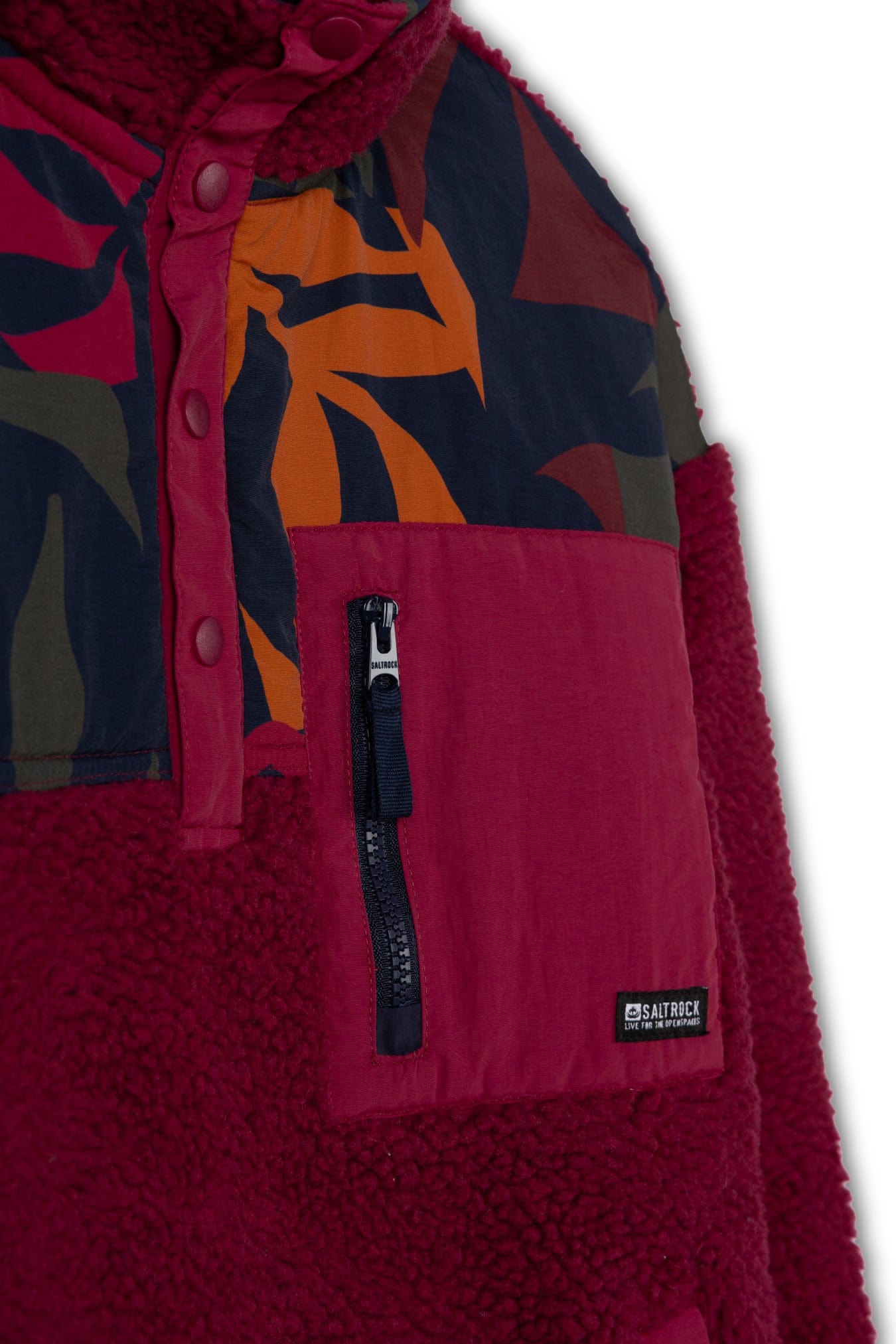 Balance Panel - Womens 1/4 Neck Zip Fleece - Dark Pink