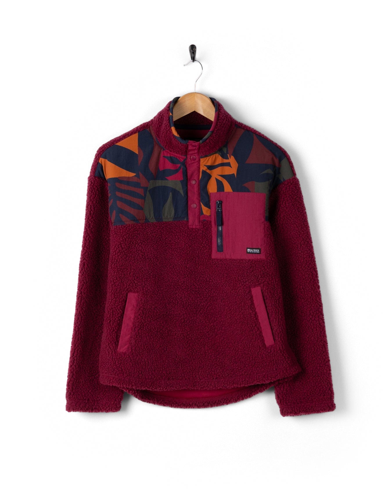 Balance Panel - Womens 1/4 Neck Zip Fleece - Dark Pink