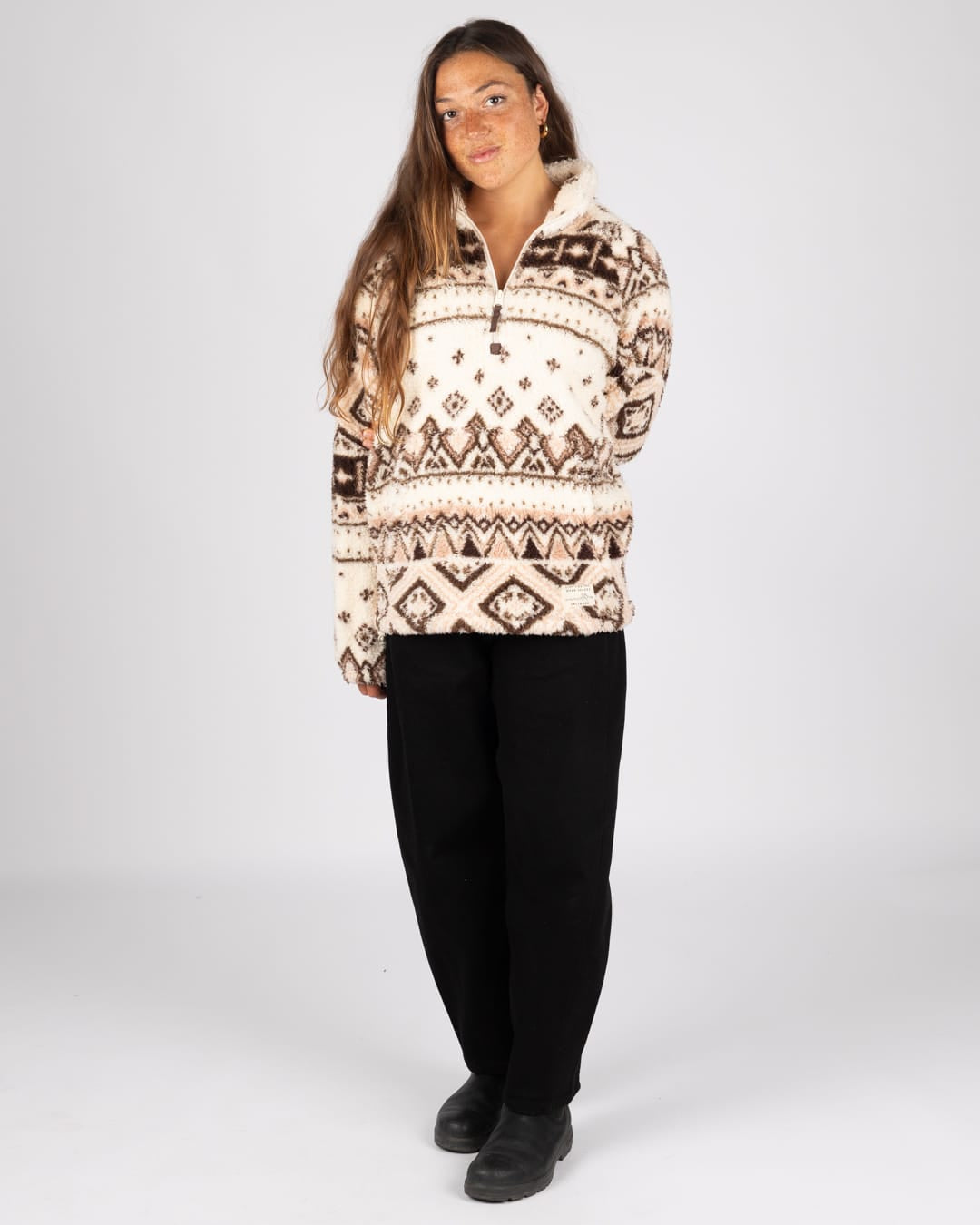 Skylar - Fleece - 1/4 Neck - CREAM