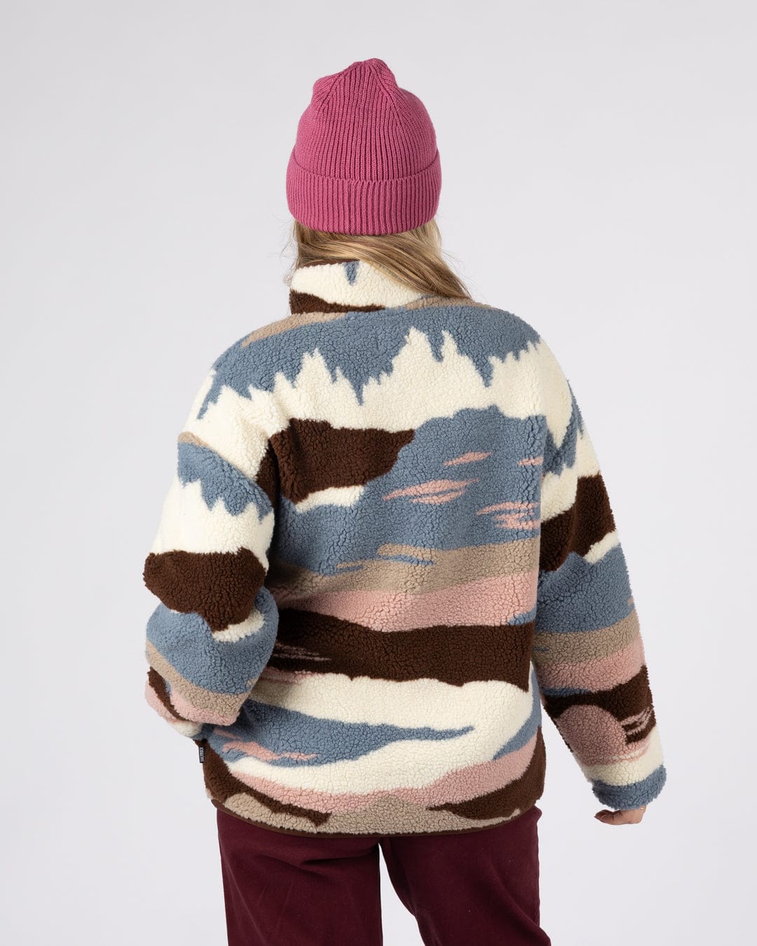 Mountain Trail - Womens Recycled Borg Zip Fleece - Pink